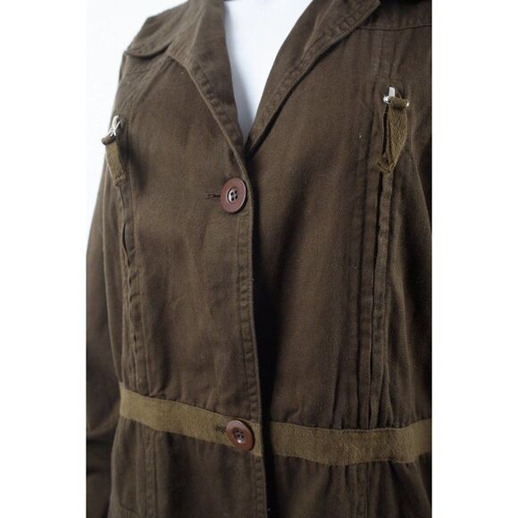 Vintage Johnny Was Womens 2PC Oversized Army Field Jacket L Cargo Joggers Sz 6 - Picture 8 of 12